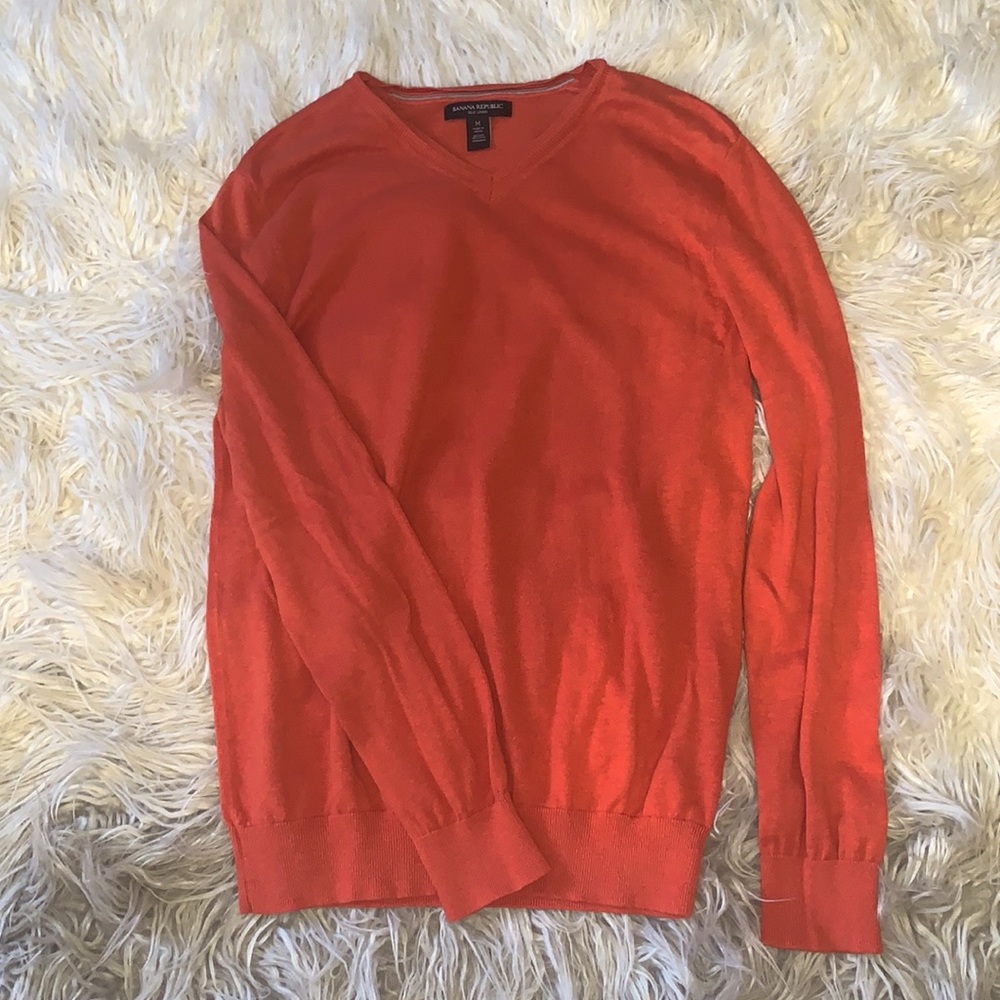 Banana Republic Silk Linen V Neck Sweater